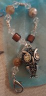 Owl Brown Scissorfob